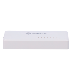 SF-SW08-G - Safire - Switch da tavolo - 8 porte Gigabit - Velocità 10/100/1000 Mbps - Plug &amp Play - Tecnologia di risparmio e
