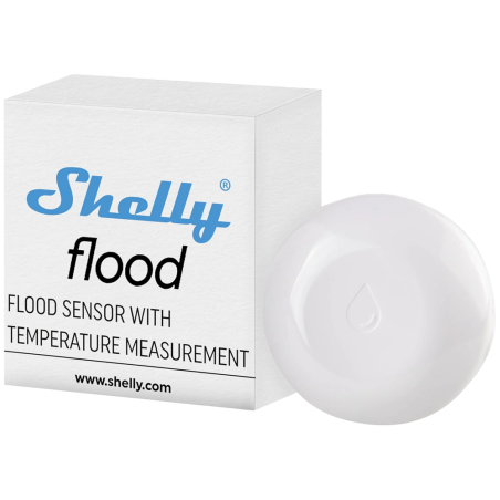SH-FLOOD - Shelly Flood - WiFi 2.4 GHz IEEE802.11 b/g/n - Sensore di inondazione - CR123A - Adatto per la domotica - Compatibile