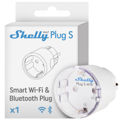 SH-PLUG-S-MTR-GEN3-W - Shelly Plug S MTR Gen3 (White) - WiFi 2.4 GHz IEEE802.11 b/g/n / Bluetooth - Misuratore di consumo - Supp