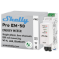 SH-PRO-EM-50 - Shelly PRO EM - 50 - WiFi 2.4 GHz IEEE802.11 b/g/n - Misuratore di consumo - Supporta 110-230 V - Ideale per le c SH-PRO-EM-50 - Shelly PRO EM - 50 - WiFi 2.4 GHz IEEE802.11 b/g/n - Misuratore di consumo - Supporta 110-230 V - Ideale per le c