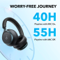 SNC-SPACE-ONE-B - Auricolari Wireless Soundcore by Anker - 55 ore di riproduzione - Fino a 98% Riduzione del Rumore - Ricarica v