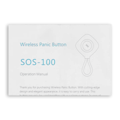 SOS-100 - Pulsante SOS (anti-panico) - Wireless - Leggero e con ciondolo - Attiva il pannello di allarme - Pannello armato o dis
