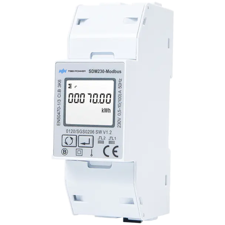 TBB-SDM-230 - Smart Meter TBB - Monofase | Bidirezionale - Compatibile con l'inverter Riio SUN II - Montaggio su guida DIN - Per