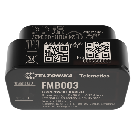 TK-FMB003 - Tracker Plug &amp Play per veicoli - Collegamento OBD - Installazione rapida e accessibile - 2G e BLE per TK-EYE - N