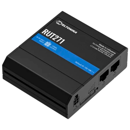TK-RUT271 - Teltonika Router Redcap 5G Industriale - 2 porte Ethernet RJ45 Fast Ethernet - Redcap 5G fino a 223Mbps - 1x Ingress