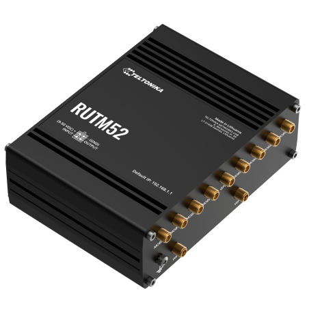 TK-RUTM52 - Teltonika Router Industriale 5G - Doppio modem 5G Sub-6Ghz SA/NSA - 5 porte 10/100/1000Mbps - Fino a 2.1/3.3Gbps in 