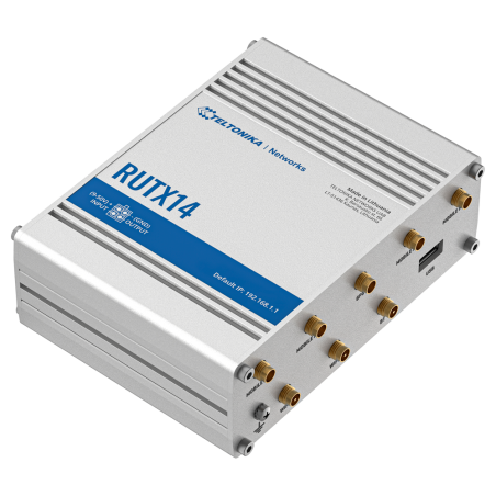 TK-RUTX14 - Teltonika Router 4G Industriale - Modem 4G Cat 12 Dual SIM - Wi-Fi 5 - Bluetooth LE 4.0 - Posizionamento GNSS - 5 po
