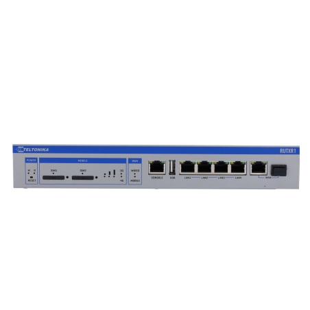 TK-RUTXR1 - Teltonika Router 4G Industriale - Dual SIM 4G Cat 6 - Wi-Fi 5 - 4 porte Ethernet RJ45 Gigabit - Porta SFP Gigabit - 