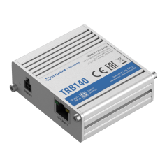 TK-TRB140 - Teltonika Gateway 4G Industrial - 4G Cat 4 / 3G / 2G - Porta Ethernet RJ45 10/100/1000Mbps - Design compatto - Conne