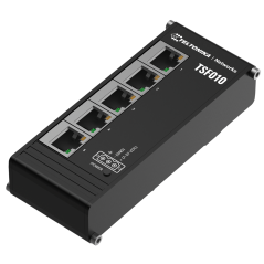 TK-TSF010 - Teltonika Switch Unmanaged Industriale - 5 porte Ethernet RJ45 Fast Ethernet - Robusto alloggiamento in alluminio an