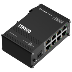 TK-TSW040 - Teltonika Switch PoE Unmanaged Industriale - 8 porte Ethernet RJ45 Fast Ethernet - 8 Porte Ethernet PoE+ 802.3af/at 