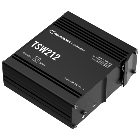 TK-TSW212 - Teltonika Switch Managed Industriale - 8 porte Ethernet RJ45 Gigabit +2 SFP Gigabit - VLAN/Loop Prevention/STP/RSTP/