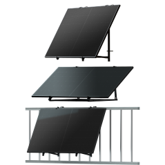 TSOL-ESK400-UB - TSUN Kit Solare Universale - Pannello solare 400W - Microinverter 400W - Per balcone, pavimento o parete - Conn