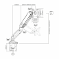 TVM-1327DESK-FLEX - Staffa per monitor LCD - Installazione a tavolo - Inclinazione -45º ~ +90º Rotazione monitor 180º Rotazione TVM-1327DESK-FLEX - Staffa per monitor LCD - Installazione a tavolo - Inclinazione -45º ~ +90º Rotazione monitor 180º Rotazione