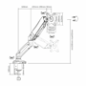 TVM-1327DESK-FLEX - Staffa per monitor LCD - Installazione a tavolo - Inclinazione -45º ~ +90º Rotazione monitor 180º Rotazione TVM-1327DESK-FLEX - Staffa per monitor LCD - Installazione a tavolo - Inclinazione -45º ~ +90º Rotazione monitor 180º Rotazione