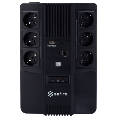 UPS600VA-6 - UPS monofase line-interactive - Potenza 600VA/360W - Entrata 220~240 Vac /Uscita 230 Vac - 6 uscite SAI/UPS protett