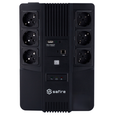 UPS600VA-6 - UPS monofase line-interactive - Potenza 600VA/360W - Entrata 220~240 Vac /Uscita 230 Vac - 6 uscite SAI/UPS protett