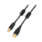 USB1-3-P - Cavo USB 2.0 - Per Stampante - Connettori tipo A/M-B/M - Lunghezza 3 m - Alta qualità - Colore nero