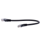 UTP6-H-03BK - Cavo UTP - Ethernet - Connettori RJ45 - Categoria 6 - 0,3 m - Colore nero UTP6-H-03BK - Cavo UTP - Ethernet - Connettori RJ45 - Categoria 6 - 0,3 m - Colore nero