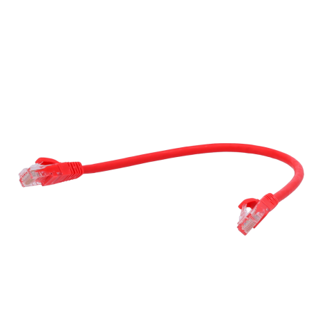 UTP6-H-03R - Cavo UTP - Ethernet - Connettori RJ45 - Categoria 6 - 0,3 m - Colore rosso