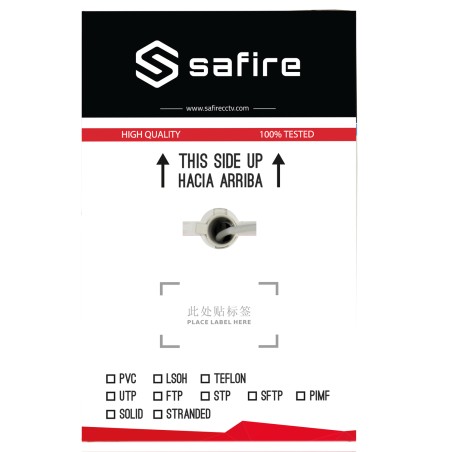 UTP6E-300 - Cavo UTP Safire - Categoria 6 - Bobina da 305 metri - Diametro 5.5 mm - Compatibile con Balun - Conduttore OFC, pure