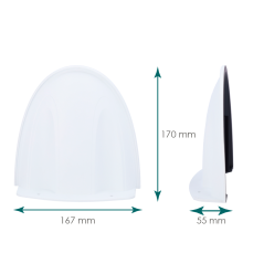 UV-HS-207S - Staffa a parete - Per telecamere IPC353X e IPC323X - Adatto per esterni - Colore bianco - 167 mm x 170 mm x 55 mm
