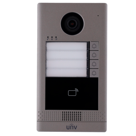 UV-OEU-202S-HMK4 - Videocitofono IP 4 appartamenti - Telecamera 2 Mp | Audio bidirezionale - Apertura con scheda MF 2 relè - App