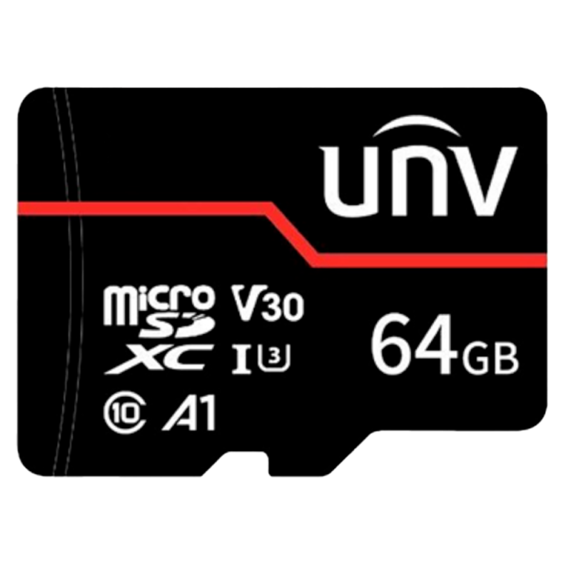UV-TF-64G-MT - Scheda microSD Uniview - Capacità 64 GB - Classe 10 | Velocità R/W: 95/70 MB/s - Cicli E/P: fino a 3.000 - Ampio UV-TF-64G-MT - Scheda microSD Uniview - Capacità 64 GB - Classe 10 | Velocità R/W: 95/70 MB/s - Cicli E/P: fino a 3.000 - Ampio