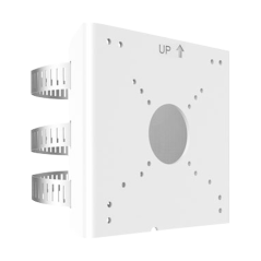 UV-TR-UP06-C-IN - Staffa da palo - Per telecamere bullet - Per esterni - Diametro 67~127 mm - Colore bianco - Passacavo