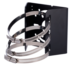 UV-TR-UP06-IN-BLACK - Staffa da palo - Per telecamere dome - Per esterni - Diametro 67~127 mm - Colore nero - Passacavo