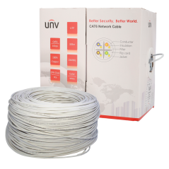 UV-UTP6-300-BC24AWG-DCA-B-W - Uniview cavo UTP categoria 6 - Conduttore OFC,100% rame - Diametro 24 AWG-0,53mm - Certificato Dca
