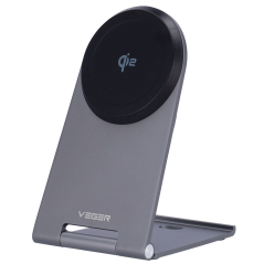 VG-Q7 - Caricabatterie wireless VEGER - Potenza 15W - Ingresso USB-C - Ricarica veloce - Uscita wireless | MagSafe - Con support