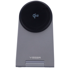 VG-Q7 - Caricabatterie wireless VEGER - Potenza 15W - Ingresso USB-C - Ricarica veloce - Uscita wireless | MagSafe - Con support