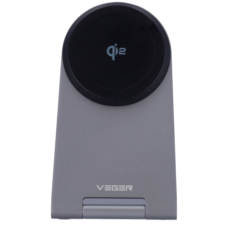 VG-Q7 - Caricabatterie wireless VEGER - Potenza 15W - Ingresso USB-C - Ricarica veloce - Uscita wireless | MagSafe - Con support
