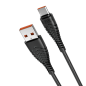 VG-V104 - Veger - Cavo USB2.0 - Da USB-A a USB-C - Guaina in plastica, Nylon intrecciato - Lunghezza 1.2m - Colore nero VG-V104 - Veger - Cavo USB2.0 - Da USB-A a USB-C - Guaina in plastica, Nylon intrecciato - Lunghezza 1.2m - Colore nero