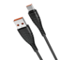 VG-V104 - Veger - Cavo USB2.0 - Da USB-A a USB-C - Guaina in plastica, Nylon intrecciato - Lunghezza 1.2m - Colore nero VG-V104 - Veger - Cavo USB2.0 - Da USB-A a USB-C - Guaina in plastica, Nylon intrecciato - Lunghezza 1.2m - Colore nero