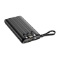VG-W1116 - VEGER Power bank con display LCD - Capacità 10000mAh - Ingressi USB-C, Cavo USB-A - Uscite USB-C USB-A e cavi integra