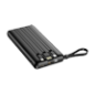 VG-W1116 - VEGER Power bank con display LCD - Capacità 10000mAh - Ingressi USB-C, Cavo USB-A - Uscite USB-C USB-A e cavi integra