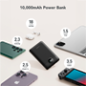VG-W1170 - VEGER Power bank con display LCD - Capacità 10000mAh - Ingressi Lightning, USB-C, Cavo USB-C - Uscite USB-A, USB-C e 