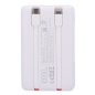 VG-W1170-W - VEGER Power bank con display LCD - Capacità 10000mAh - Ingressi Lightning, USB-C, Cavo USB-C - Uscite USB-A, USB-C 