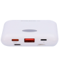 VG-W1170-W - VEGER Power bank con display LCD - Capacità 10000mAh - Ingressi Lightning, USB-C, Cavo USB-C - Uscite USB-A, USB-C 