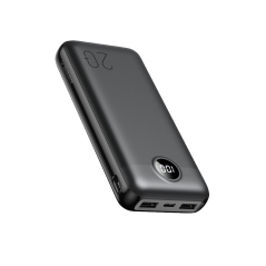 VG-W2039PD-B - VEGER Power bank con display LCD - Capacità 20000mAh - Ingressi USB-C, Micro USB - Uscite 2x USB-A - Carica 2 dis