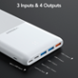 VG-W2060 - VEGER Power bank con LED di ricarica - Capacità 20000mAh - Ingressi USB-C, Micro USB, Lightning - Uscite USB-C, 3x US VG-W2060 - VEGER Power bank con LED di ricarica - Capacità 20000mAh - Ingressi USB-C, Micro USB, Lightning - Uscite USB-C, 3x US