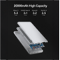 VG-W2060 - VEGER Power bank con LED di ricarica - Capacità 20000mAh - Ingressi USB-C, Micro USB, Lightning - Uscite USB-C, 3x US VG-W2060 - VEGER Power bank con LED di ricarica - Capacità 20000mAh - Ingressi USB-C, Micro USB, Lightning - Uscite USB-C, 3x US