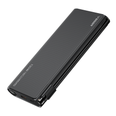 VG-W2503-T130 - VEGER Power bank con display LCD - Capacità 25000mAh - Ingressi USB-C e Cavi integrati - Uscite USB-C, USB-A e C