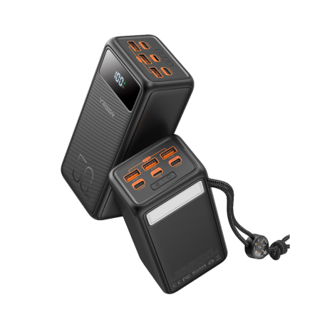 VG-W5001C - VEGER Power bank con display LCD - Capacità 56000mAh - Ingresso USB-C, Lightning - Uscite 2x USB-C, 3x USB-A - Caric