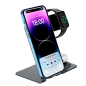 VG-Y9 - Caricabatterie wireless VEGER - Potenza 15W - Ingresso USB-C - Ricarica veloce - Uscite: Smartphone, Airpods e Apple Wat