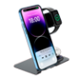 VG-Y9 - Caricabatterie wireless VEGER - Potenza 15W - Ingresso USB-C - Ricarica veloce - Uscite: Smartphone, Airpods e Apple Wat