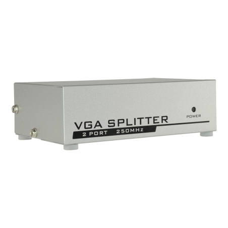 VGA-SPLITTER-2 - Moltiplicatore di segnale VGA - 1 ingresso VGA - 2 uscite VGA - VGA, SVGA, XGA, Multisync - Distanza ai monitor