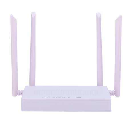 XPON-RT-4GE-AC1300-V-M - Router ONT Wi-Fi 5 AC1300 white label - 4 Porte LAN RJ45 10/100Mbps - 1 Porta LAN/WAN RJ45 10/100/1000M